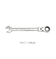 Ключ ріжково-накидний YATO з тріщаткою та шарніром : CrV, М= 21 мм, L= 290 мм [6/30/60]