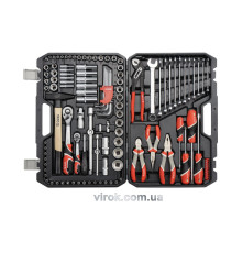 Набір головок торцевих YATO : квадрат 1/2", 1/4" з інструментами, насадками. 122 шт. [2/42]