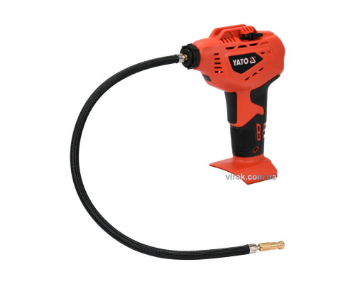 Компресор акумуляторний YATO: Li-Ion 18 В, 2Агод, 1 MPa, 14 л/хв, кабель- 50см (БЕЗ АКУМУЛЯТОРА) [5]