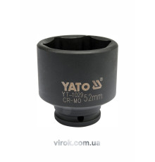 Головка торцева ударна 6-гранна YATO : для ступиць, квадрат 1/2", М= 52 мм, L= 72 мм [3/12]