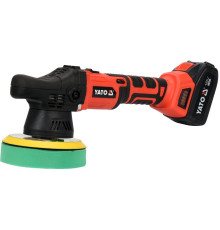 Полірувальна машина акумуляторна YATO  Ø= 150 мм/ М8, Li-Ion 18В, 3А/Г, ексцентр 1500-5000 об/х, [4]