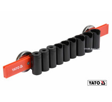 Рейка пластикова з магнітним кріпленням для 9 інструментів YATO : 350 х 50 х 40 мм [6/24]