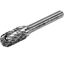 Фреза цилиндрическая скругленная из карбида вольфрама YATO, Ø=10 мм, l=56/16 мм, со шпинделем Ø=6мм [40/80]