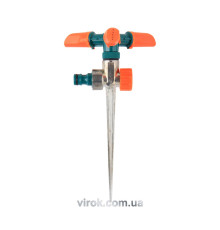 Зрошувач обертовий 3-сторонній FLO на кілку, до шлангу 1/2", ABS-пластик + цинк [12/48]