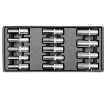 Вклад до інструментальної шафи YATO, торцеві глибокі ключі з квадр. 1/2", 14 елем. [8]