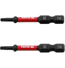 Насадка викруткова ударна YATO TORX T10 х 50 мм. HEX 1/4", 2 шт.[10]