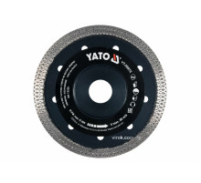 Диск відрізний алмазний YATO Ø= 125x1.6x10x22.2мм по гресу, склу, кераміці. мокрий/сухий різ[20/100]