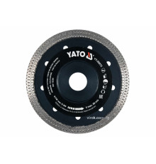 Диск відрізний алмазний YATO Ø= 125x1.6x10x22.2мм по гресу, склу, кераміці. мокрий/сухий різ[20/100]