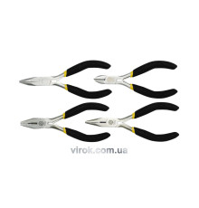 Плоскогубці, щипці, бокорізи міні VOREL, l= 125 мм, Набір 4 шт. [25/50]