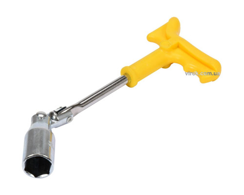 Ключ до свічок двигунів шарнірний VOREL : М16, пластикова ручка, l= 260 мм [50]