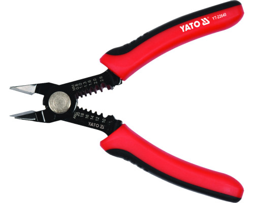 Бокорізи для електропровідників YATO, L=140 мм, зі знімачем ізоляції Ø= 0,8-2.6 мм² [12/120]