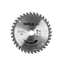 Диск пиляльний победітовий по дереву YATO: 160x20x2.2x1.5 мм, 36 зубців, R.P.M до 9500 1/хв [25/50]