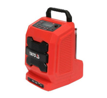 Радио от электросети-230 В и аккумулятора Li-Ion 18 V YATO громкоговоритель-3 Вт, частоты FM, AM, Blu