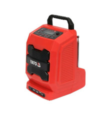 Радіо від електромережі- 230 В і акумулятора Li-Ion 18 V YATO гучномовець- 3 Вт, частоти FM, AM, Blu