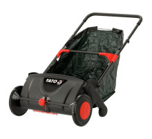 Збирач трави і листя з ручним приводом YATO: на 2 колесах, робоча зона- 53 см, 4 щітки, кошик- 100 л