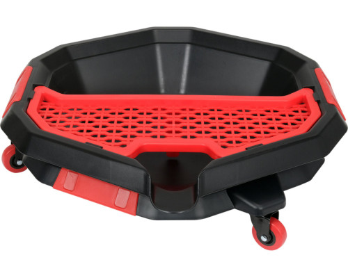 Миска для слива полипропиленового масла YATO, V= 8 л, на 3-х колесах, 470х 137 мм [3/12]