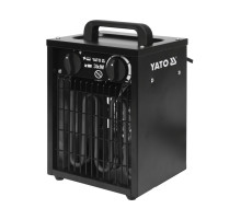 Нагреватель помещений сетевой YATO 230В, 3кВт, с вентилятором, обогрев S≤ 30 м², 25/2000/3000 Вт