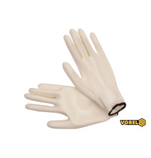 Рукавиці робочі VOREL: білі, поліестер покритий поліуретаном, розмір 10 [12/120]