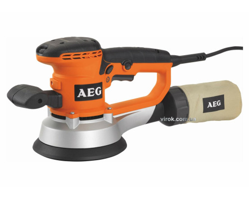 Шліфмашина ексцентрикова орбітальна мережева AEG: 440 Вт, платформа Ø=150 мм, амплітуда- 3.2/6.4 мм