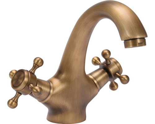 Змішувач води FALA для умивальника "RETRO BRONZE 1" з 2-ма вентлями [12]