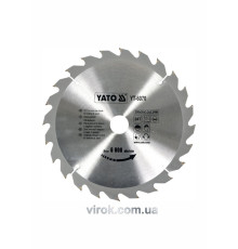 Диск пиляльний победітовий по дереву YATO: 250х30х3.2х2.2 мм, 24 зубці, R.P.M до 6000 1/хв [10/20]