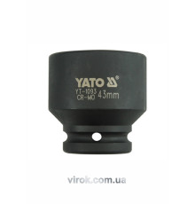 Головка торцева ударна 6-гранна YATO : квадрат 3/4", М= 43 мм, L= 57 мм [4/16]