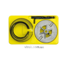 Пили циліндричні по дереву в зборі VOREL 8 шт. Ø= 60 - 95 мм, з направл. h=30 мм(DW)