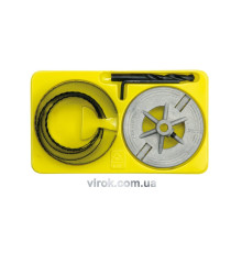 Пили циліндричні по дереву в зборі VOREL 8 шт. Ø= 60 - 95 мм, з направл. h=30 мм(DW)