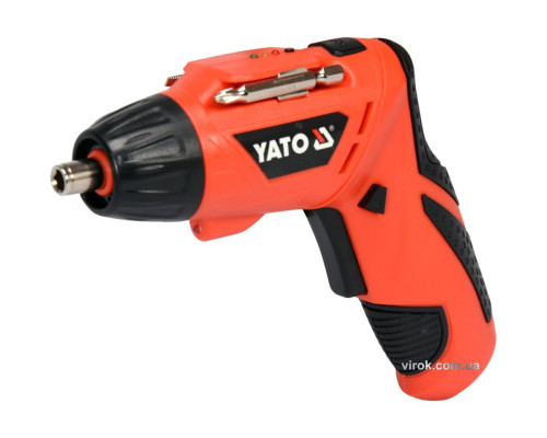 Викрутка акумуляторна YATO Li-Ion, 1.3 АхГод, 3.6 В; F=3 Nm, зі змінним корпусом [20]