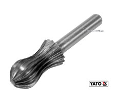 Фреза грушоподібна по металу YATO : Ø13 x 25/55 мм, HSS 4241, хвостовик- Ø6 мм [80]
