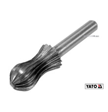Фреза грушоподібна по металу YATO : Ø13 x 25/55 мм, HSS 4241, хвостовик- Ø6 мм [80]