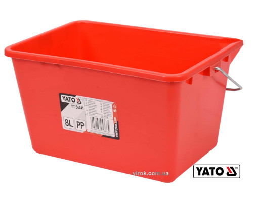 Відро для малярних робіт YATO : V= 8 л, з поділками літрів, пластикове [10]
