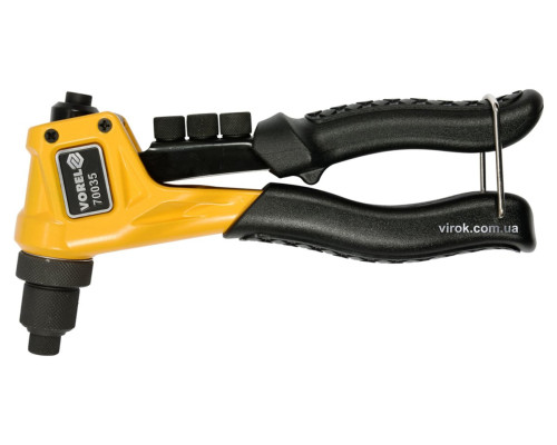 Заклепочник ручний VOREL з металевим корпусом, l=200 мм, для нітів Ø=2.4/3.2/4.0/4.8 мм [30]