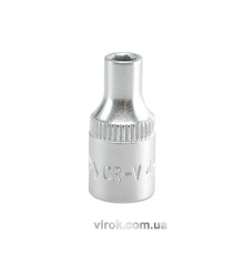 Головка торцева 6-гранна YATO : квадрат 1/4", М= 4 мм, L= 25 мм [24/240/400]