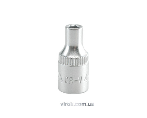 Головка торцева 6-гранна YATO : квадрат 1/4", М= 4 мм, L= 25 мм [24/240/400]