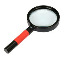 Лупа ручна в ABS-пластиковій оправі, лінза 4х кратна Ø= 75 мм, 182х 85х 16 мм [10]