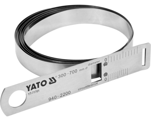 Циркометр для кола- 940-2200мм і діаметра 300-700 мм YATO з метр. і дюйм. шкалами, сталева [50]