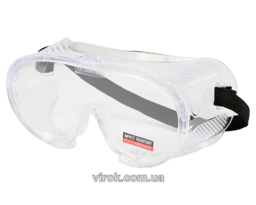 Окуляри захисні YATO прозорі з регул. еластичним пояском [20/200]