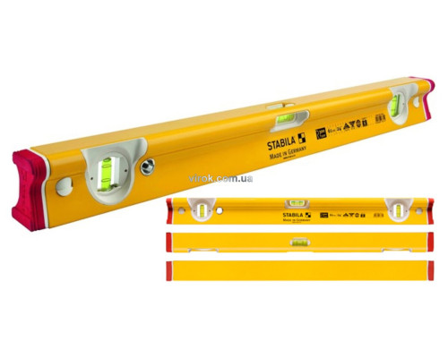 Рівень STABILA Type R 300 : L= 200 см. Надміцний профіль R. 3 капсули. 2 метр. шкали, + ковпачки