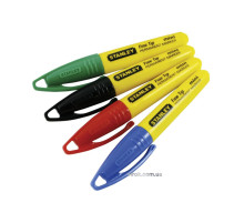 Маркери перманентні STANLEY : кольорові з загостреним наконечником. 4 (Шт/Уп.)