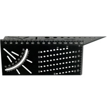 Кутник алюмінієвий стереометричний 3D YATO 150х 70х 215 мм з транспортиром і шаблонами отворів [10]