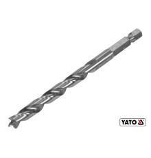 Сверло по дереву YATO: Ø7 x 90/55 мм, хвостовик-HEX 1/4", HSS 4241(DW)