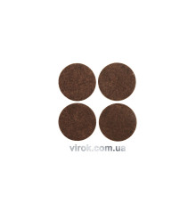 Протектор самоклеючий повстяний VOREL, 40мм, набір 4шт. (коричневі) [60/720]