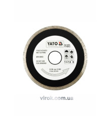 Диск алмазний суцільний YATO : Ø= 115x5,3x22,2 мм. H= 2,1 мм. для мокрої різки [20/200]