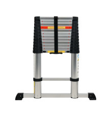 Драбина розтяжна телескопічна VOREL, 13 щаблів, h=3.8 м, макс. вага- 150 кг, з алюмінію [1]