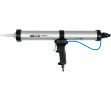 Пістолет пневматичний для нанесення герметиків YATO трубовидний, V=600 мл, L=380 мм з алюмінію [10]