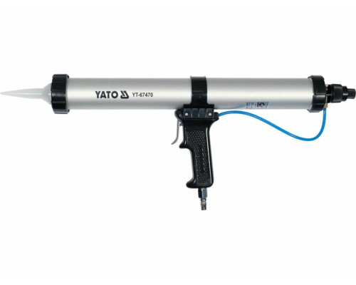 Пистолет пневматический для нанесения герметиков YATO трубовидный, V=600 мл, L=380 мм из алюминия [10]