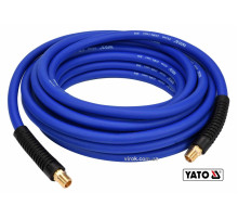 Шланг пневматичний гібридний (ПВХ+БНК) YATO: Ø6.5 мм x10 м, Ø=1/4", тиск ≤ 2 MPa, різьбов з'єдн.[10]