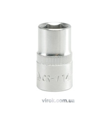 Головка торцева 6-гранна YATO : квадрат 1/2", М= 14 мм, L= 38 мм [12/120/240]