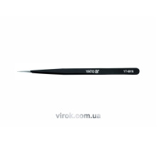 Пинцет прямой антистатический YATO: L=140 мм [20/480]